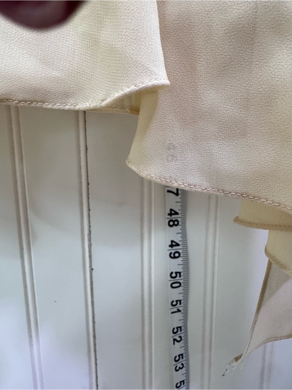 Vintage Liz Claiborne Ivory Satin Drop Waist Midi Dress – Size 12 - Picture 10 of 10